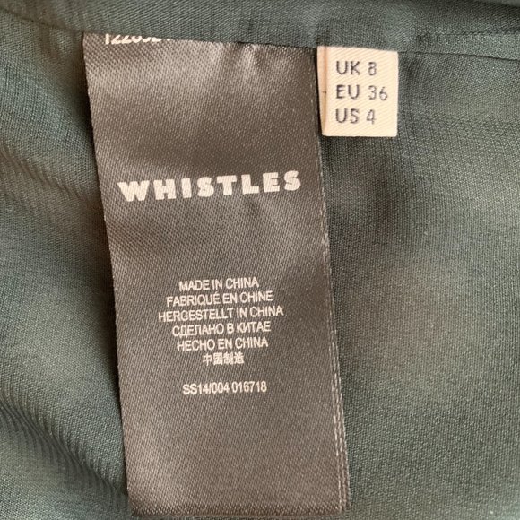 Whistles Black & White Print Silk Stretch Dress - Picture 5 of 7